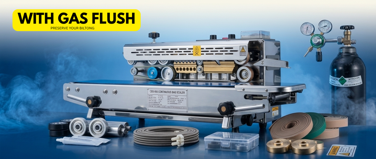 Gas Flush Band Sealer 900 ideal for Biltong